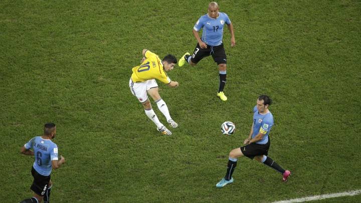 Gol de James Rodriguez ante Uruguay en el Mundial de Brasil 2014