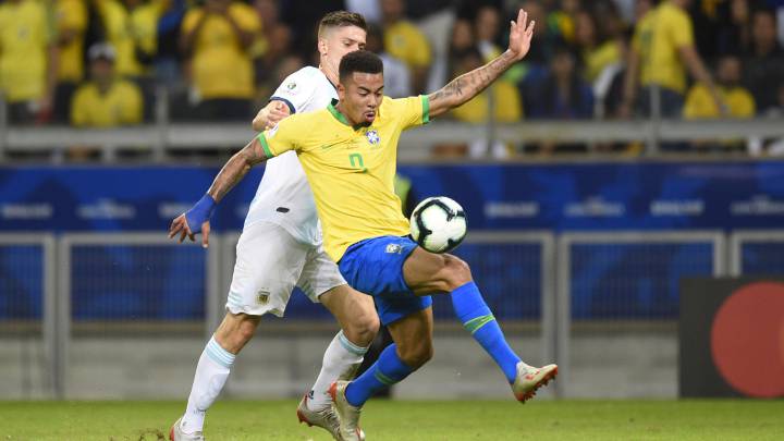 Gabriel Jesus, figura de Brasil ante Argentina por semifinales de Copa América.