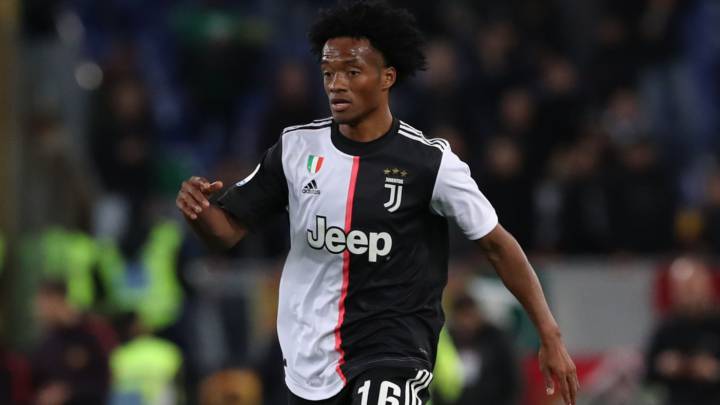 Juan Guillermo Cuadrado durante un partido con Juventus en la Serie A