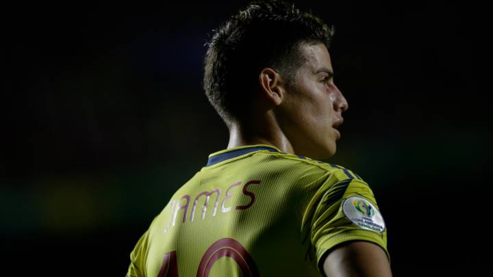 James Rodríguez, con la camiseta de la Selección Colombia en la Copa América