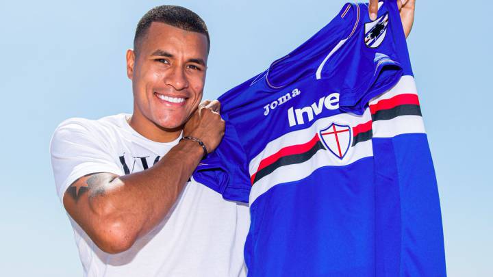 Jeison Murillo con la camiseta de Sampdoria