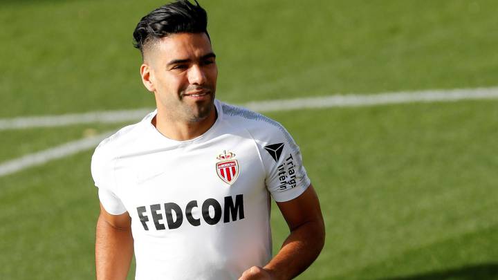 Falcao García en un entrenamiento del Mónaco