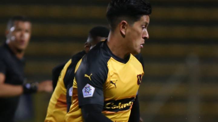 Germán Cano en el partido contra Equidad