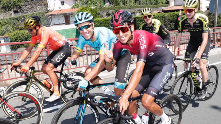 Egan Bernal durante la Clásica de San Sebastián.