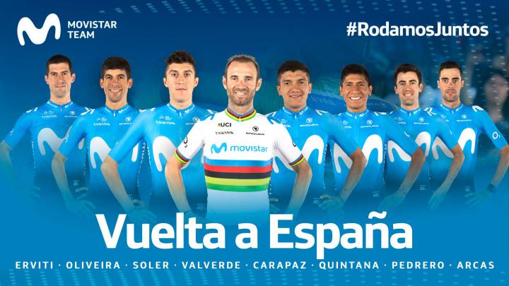 Nairo Quintana, uno de los líderes del Movistar en La Vuelta a España.