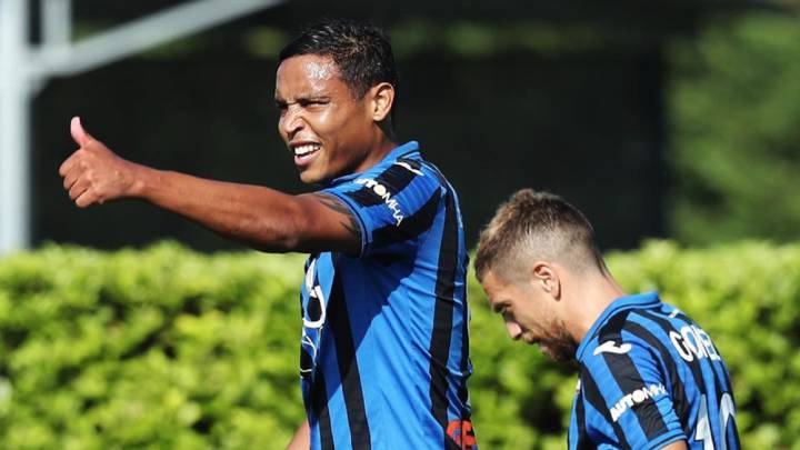 Luis Muriel, goleador del Atalanta es duda de Gasperini para el XI inicial