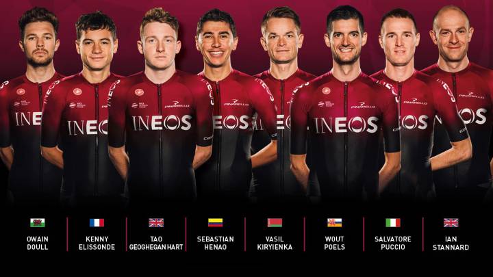 Los 8 ciclistas del Ineos para la Vuelta
