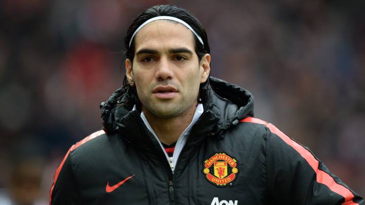 Falcao durante su etapa como jugador de Manchester United en 2014
