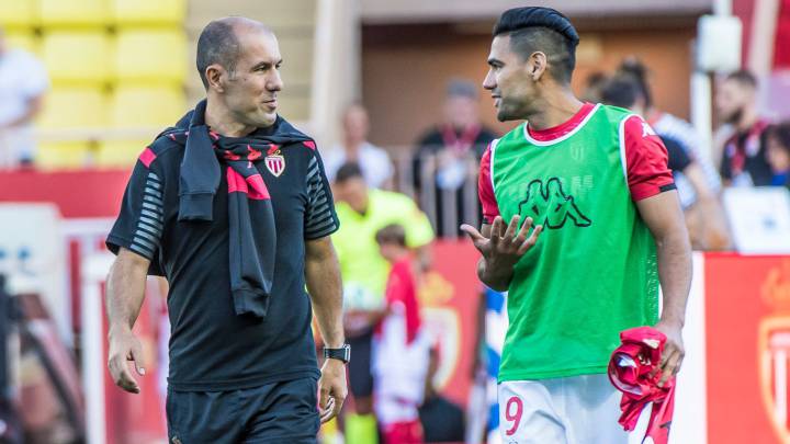 Leonardo Jardim y Radamel Falcao García en el Mónaco