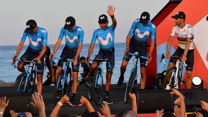 Nairo Quintana, en la presentación del Movistar Team para la Vuelta España 2019