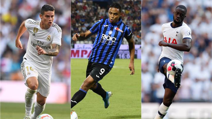 James Rodríguez, Luis Muriel y Davinson Sánchez, 3 de los 12 colombianos que estarán en la Champions League.