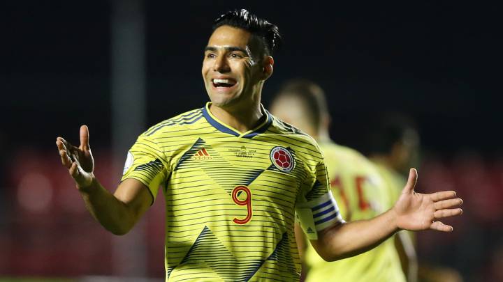 Falcao en partido de la Selección Colombia ante Qatar por la Copa América