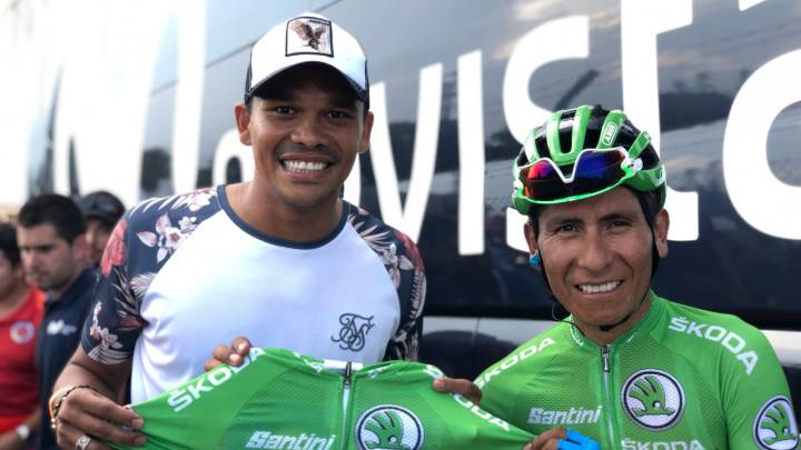 Carlos Bacca visitó a Nairo Quintana tras la cuarta etapa de la Vuelta a España