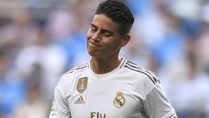 James Rodríguez, durante el partido entre Real Madrid y Valladolid por la Liga de España