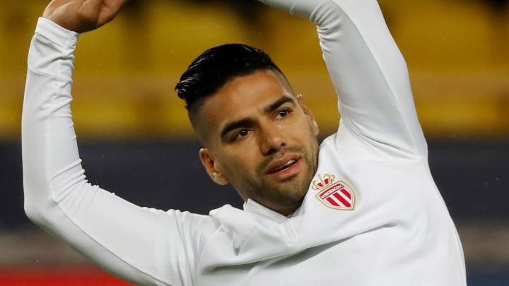 Falcao hace trabajos de calentamiento con el Mónaco