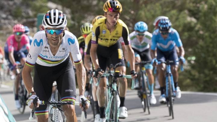 Alejandro Valverde agradece a Nairo por el triunfo en la séptima etapa de La Vuelta a España