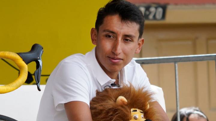 Egan Bernal después de ganar el Tour de Francia 2019