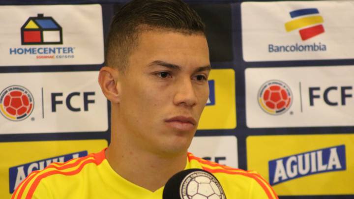 Matheus Uribe habla en rueda de prensa antes del Amistoso ante Brasil