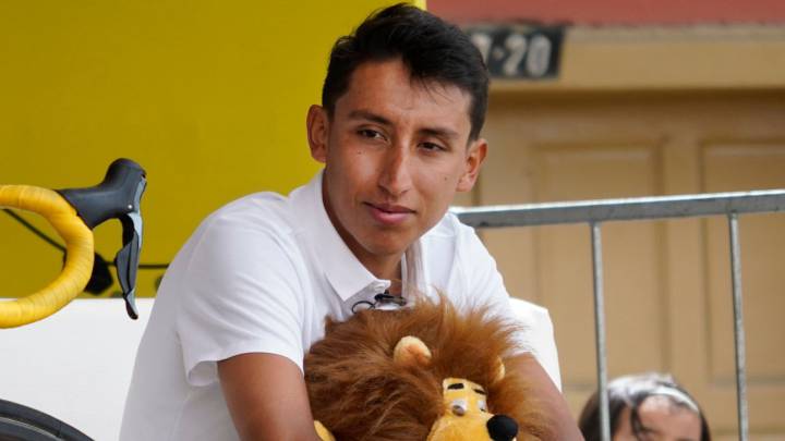 Egan Bernal después de ganar el Tour de Francia 2019