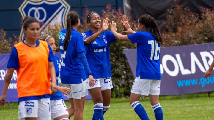 Millonarios Femenino se prepara para el partido con América de Cali