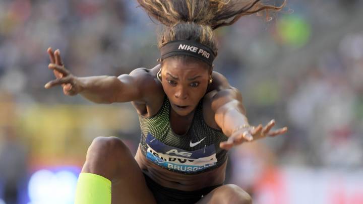 Caterine Ibargüen termina octava en la final del salto largo de la Liga Diamante.