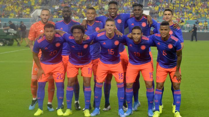 Formación de la Selección Colombia en el partido ante Brasil