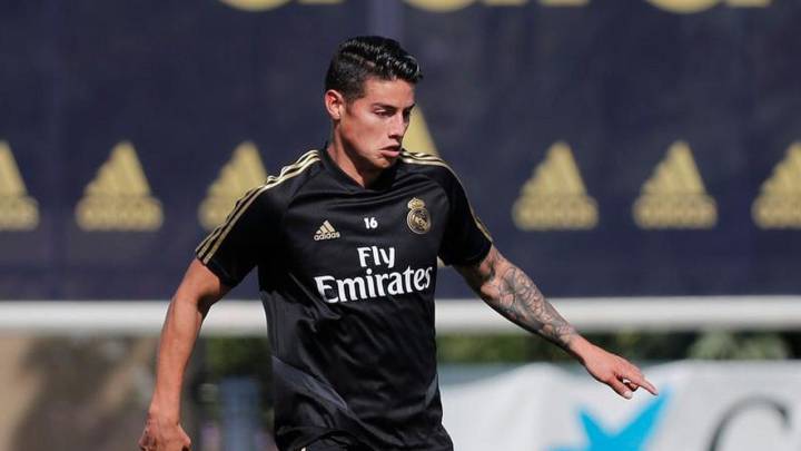 James Rodríguez trabaja en su recuperación con el Real Madrid