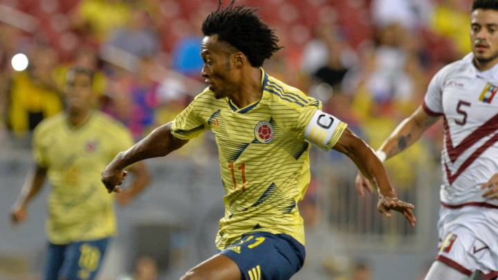 Juan Guillermo Cuadrado en el amistoso de la Selección Colombia ante Venezuela
