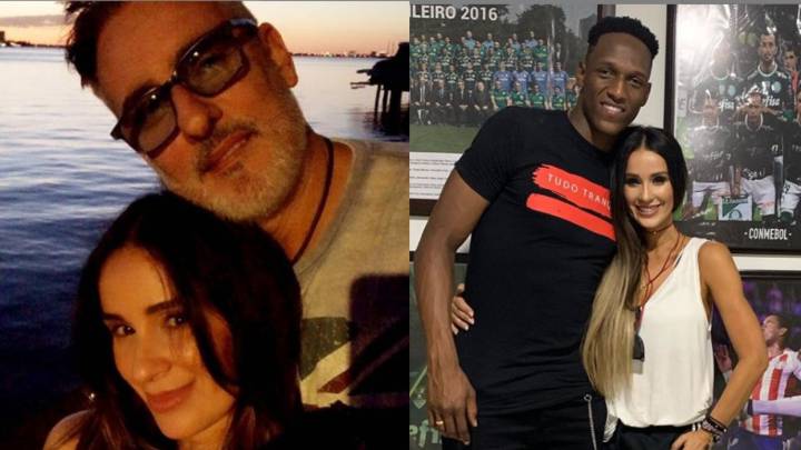 Yerry Mina y Catherine Siachoque