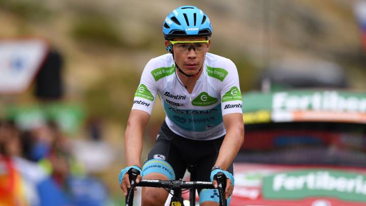 Miguel Ángel López durante la etapa 20 de la Vuelta a España.