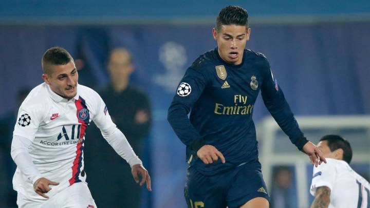 James Rodríguez con poca conexión ante el PSG
