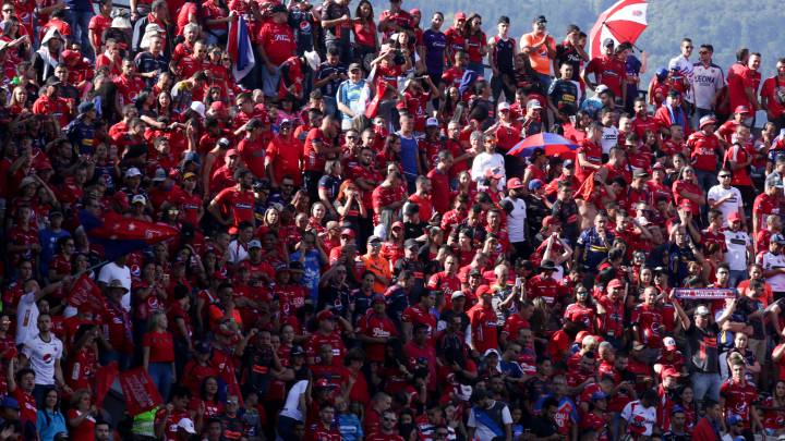 Tribuna norte parte baja del Medellín sancionada por dos fechas por la navaja ante Millonarios.