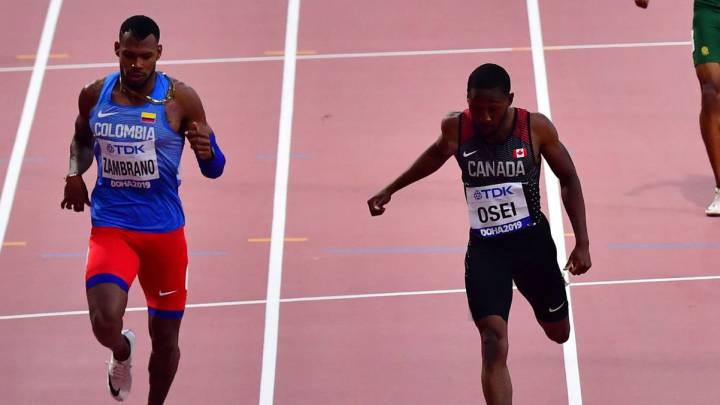 Anthony Zambrano y Jhon Perlaza avanzan a semifinales de 400 m en el Mundial de Atletismo Doha 2019.