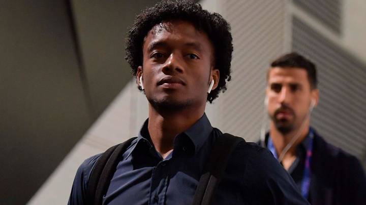 Juan Guillermo Cuadrado llega un partido de Juventus por la Champions League