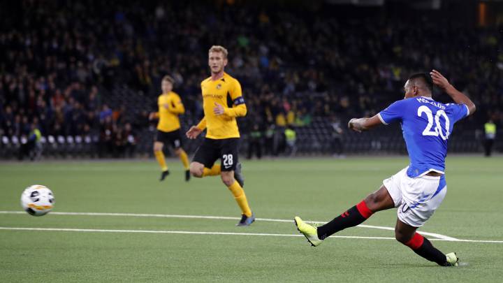 Alfredo Morelos anota su noveno gol en Europa League ante Young Boys