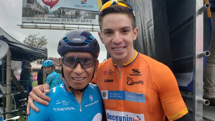 Nairo Quintana y Álvaro Hodeg, ciclistas colombianos en el Tour Colombia 2.1