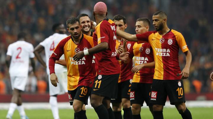 Galatasaray celebra la victoria contra Sivasspor