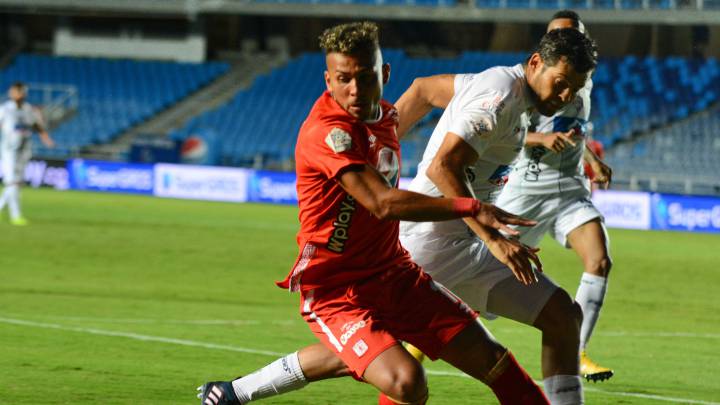 Duván Vergara durante un partido con América de Cali.