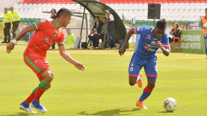 Patriotas se enfrentó a Pasto y se llevó la victoria por la mínima diferencia con un gol de Juan David Castañeda.