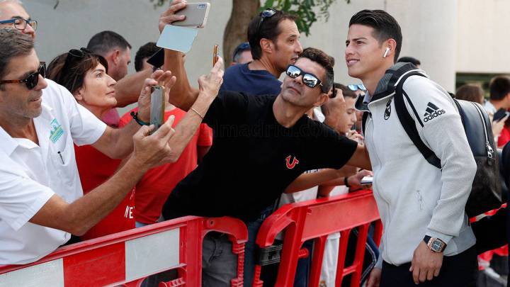 James Rodríguez en la lista de viajeros del Real Madrid