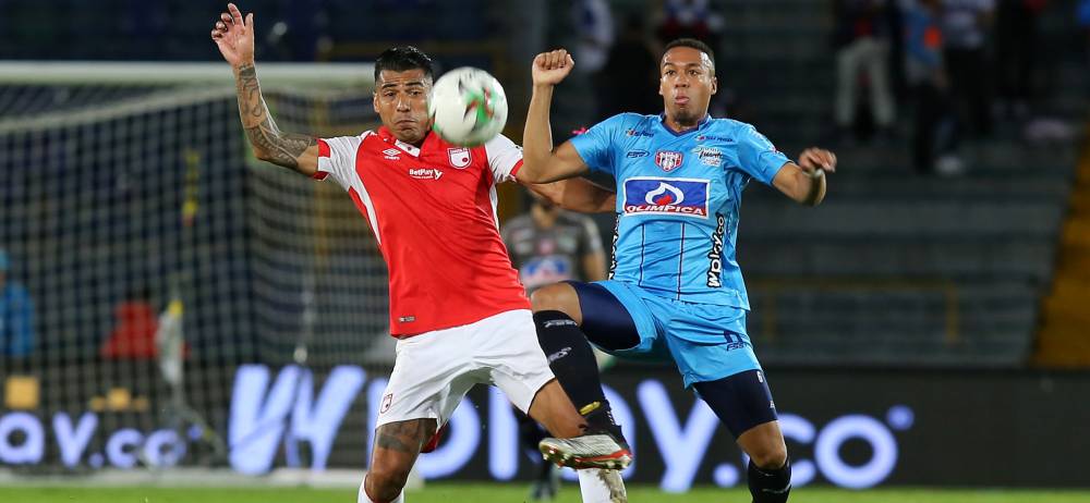 Jefferson Duque en el partido contra Unión Magdalena