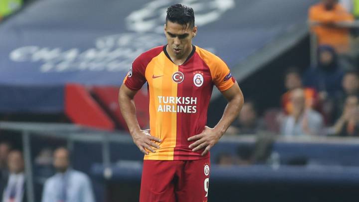 Falcao García en el partido entre Galatasaray PSG