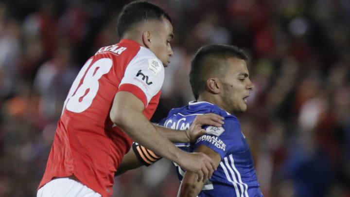 Millonarios y Santa Fe en partido de la Liga Águila 2019