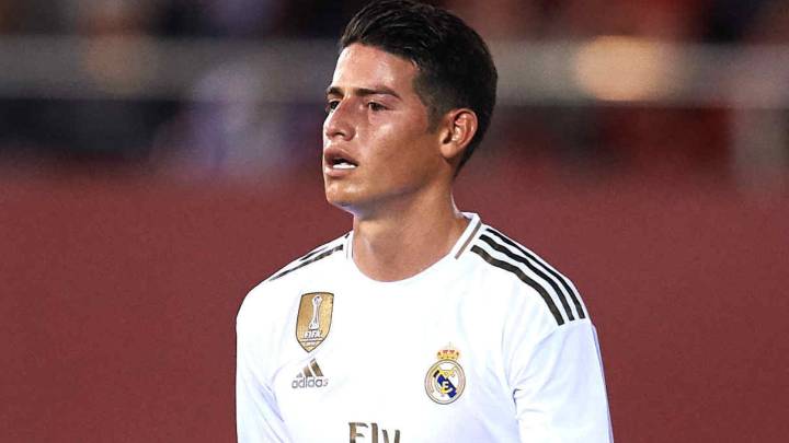 James Rodríguez en el partido entre Real Madrid y Mallorca
