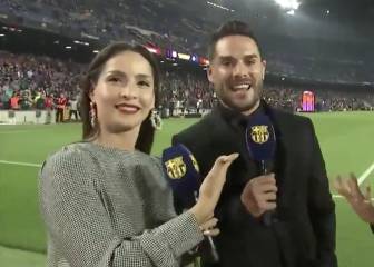Carmen Villalobos y Sebastian Caicedo, invitados al Camp Nou