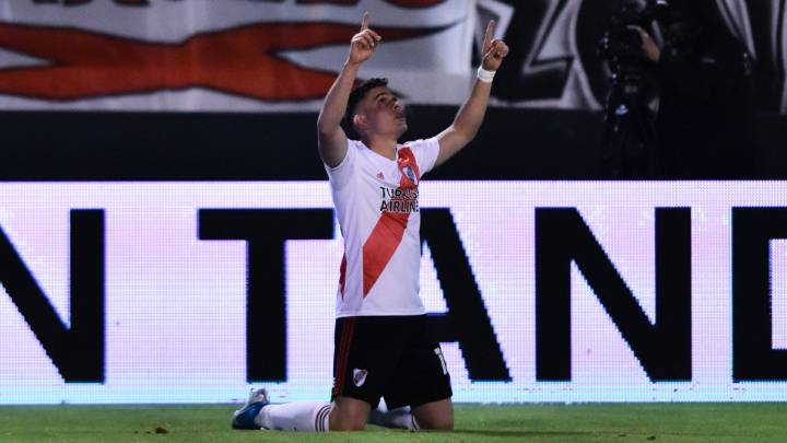 El colombiano llegó a siete goles en la victoria de River Plate frente a Aldosivi 2-1