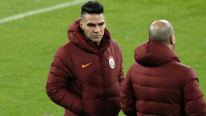 Falcao García, delantero de Mónaco, en el Santiago Bernabéu