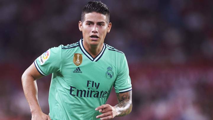 James Rodríguez en el partido ante Sevilla