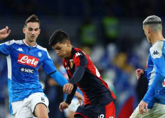 Kevin Agudelo destaca en el empate entre Napoli y Genoa