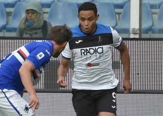 Luis Muriel, sin protagonismo en el empate de Atalanta